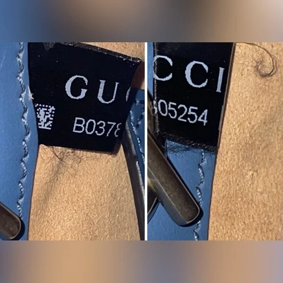 Gucci GG Aria Marmont Matelasse Quilted 2-Way Crossbody Shoulder Bag Blue 696123 - Picture 14 of 16